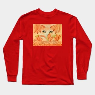 Cat Looking At The Fish Long Sleeve T-Shirt